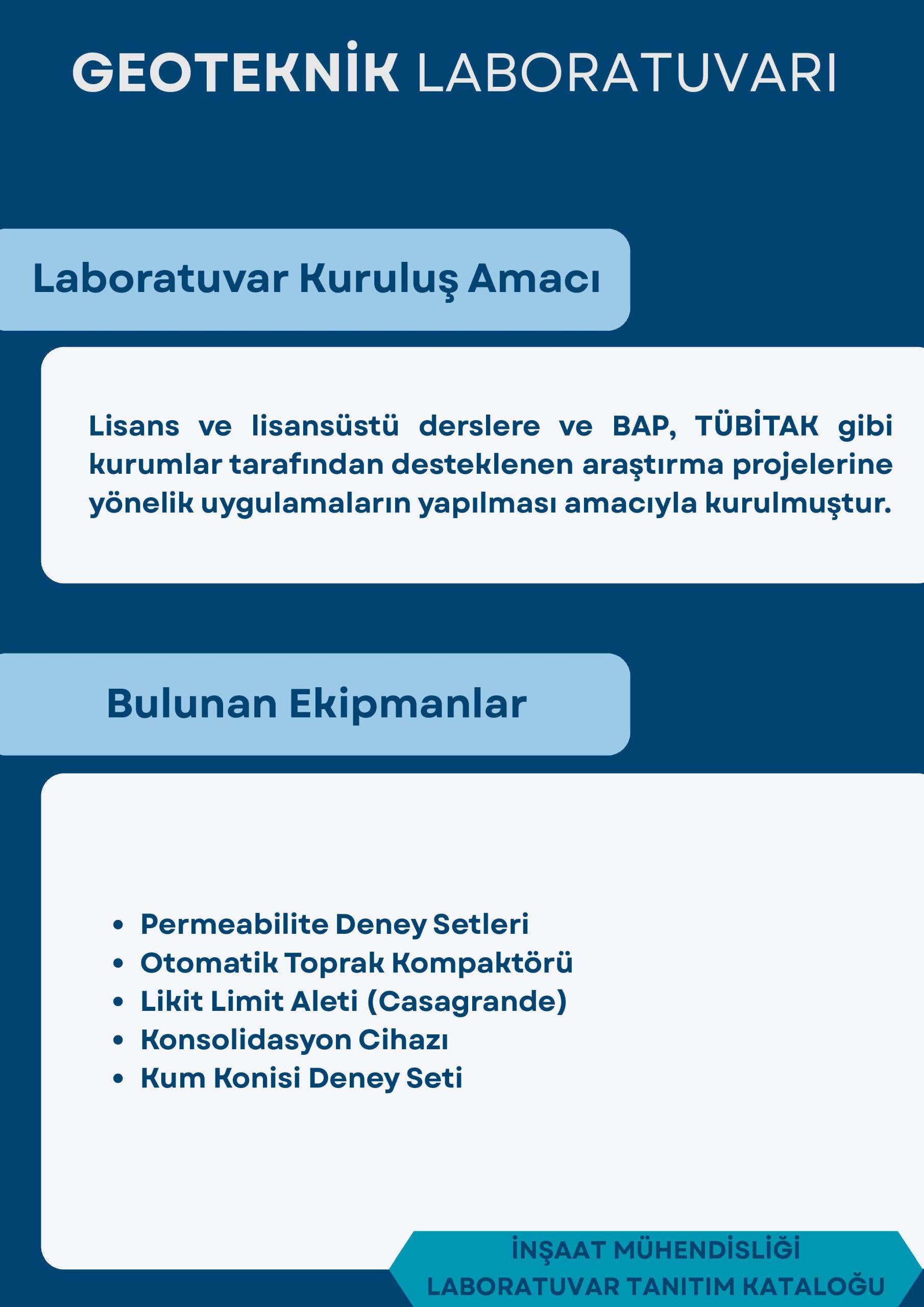 Geoteknik Laboratuvarı | İnşaat Mühendisliği